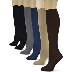 5 Pairs Women's Solid Knee High Trouser Tall Boot Socks